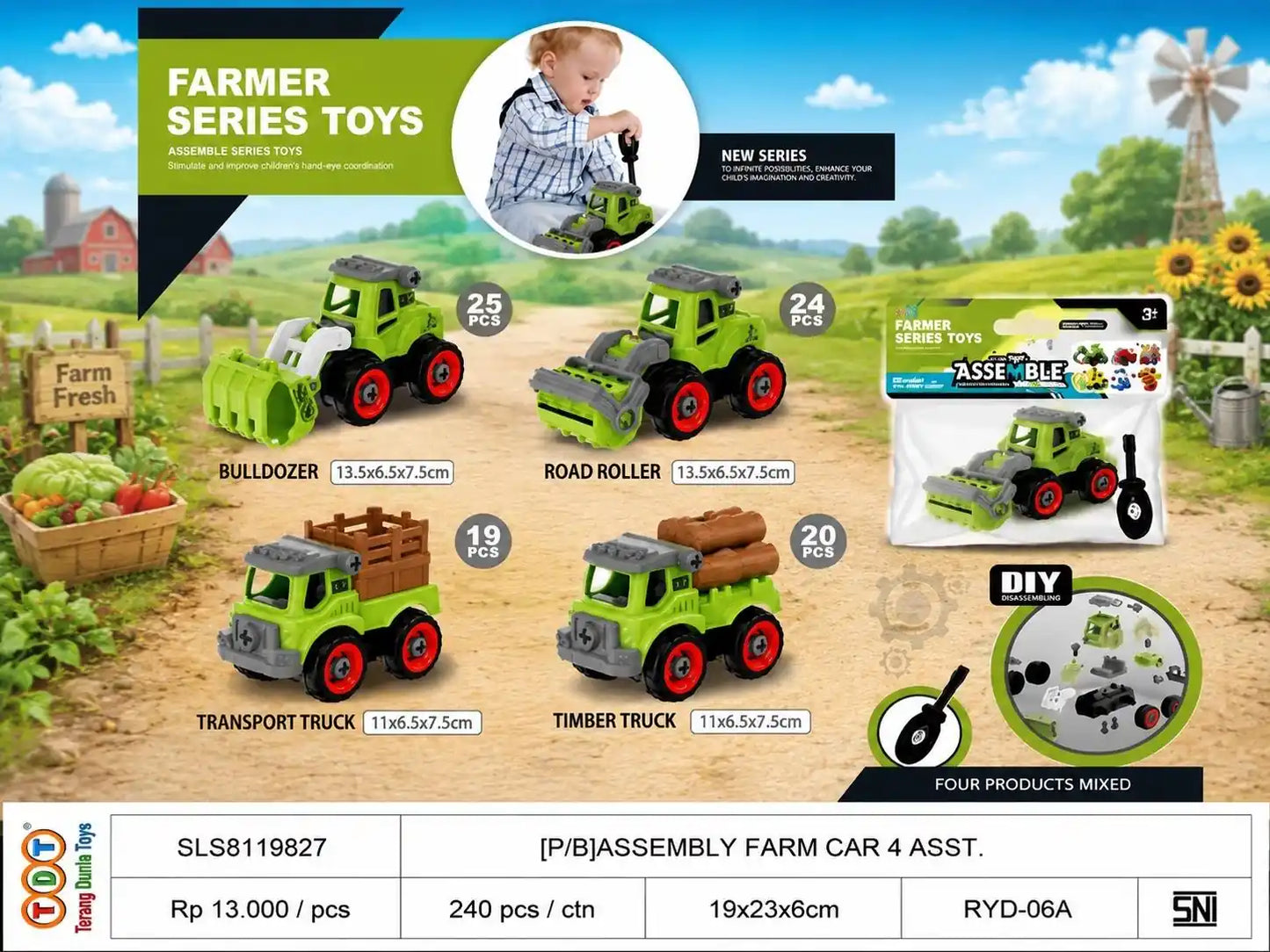 [P/B]ASSEMBLY FARM CAR 4 ASST