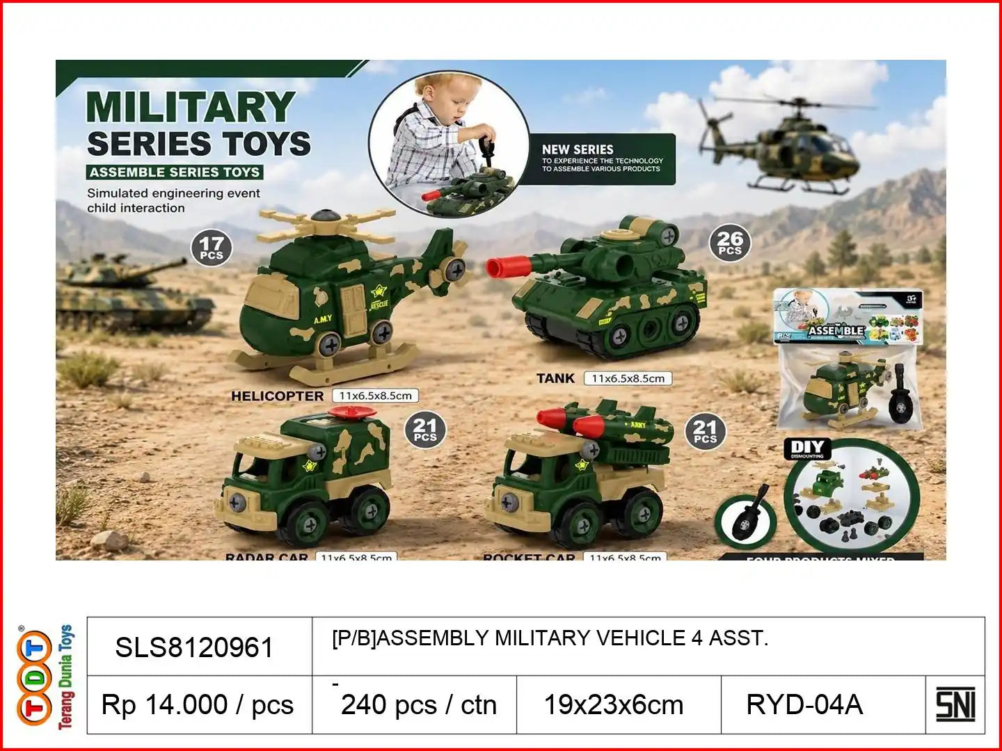 [P/B]ASSEMBLY MILITARY VEHICLE 4 ASST.