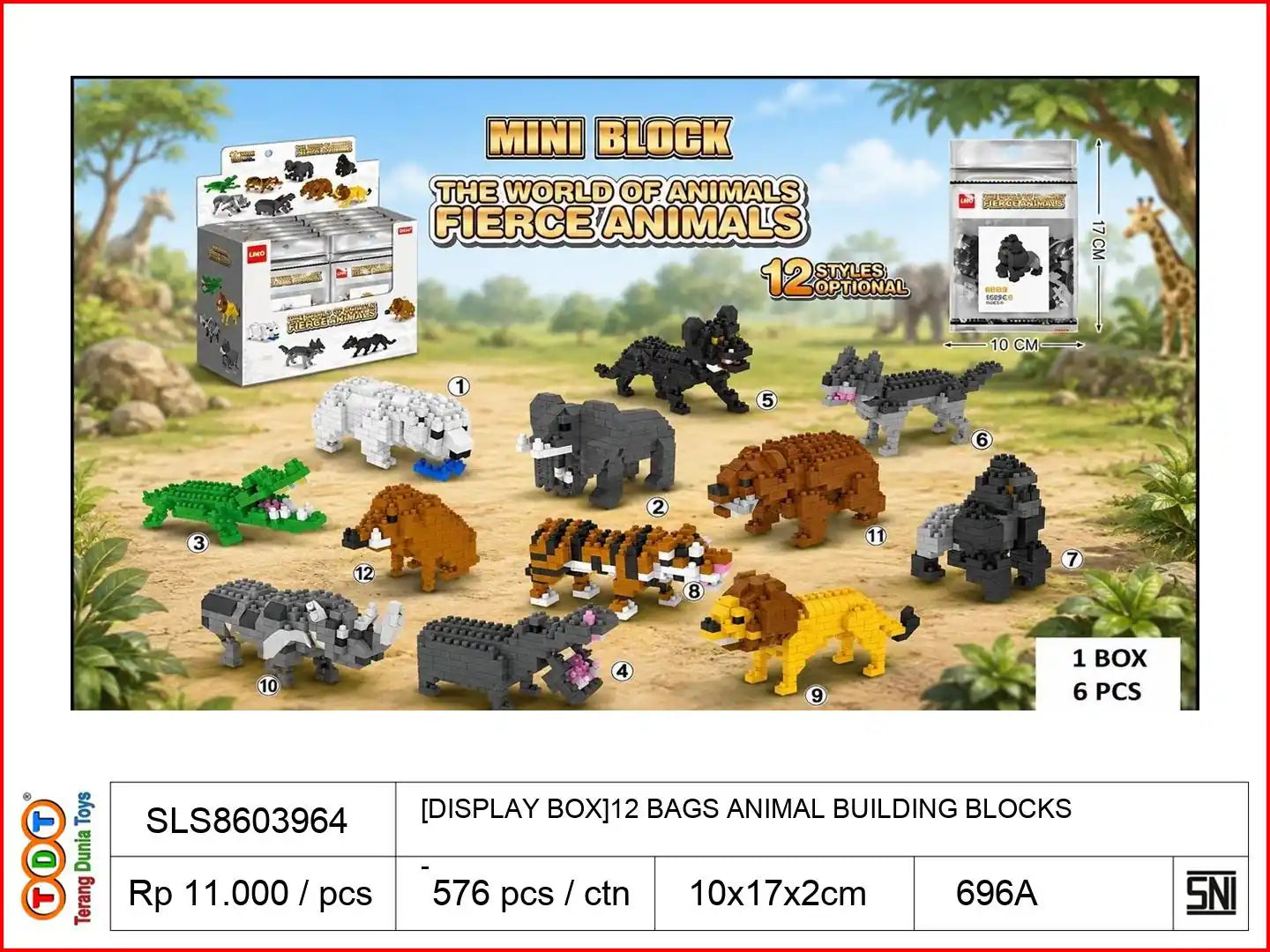 [DISPLAY BOX]12 BAGS ANIMAL BUILDING BLOCKS

TAGS: LEGO BRICKS BLOCK BALOK SUSUN GEDUNG ARSITEKTUR KONSTRUKSI