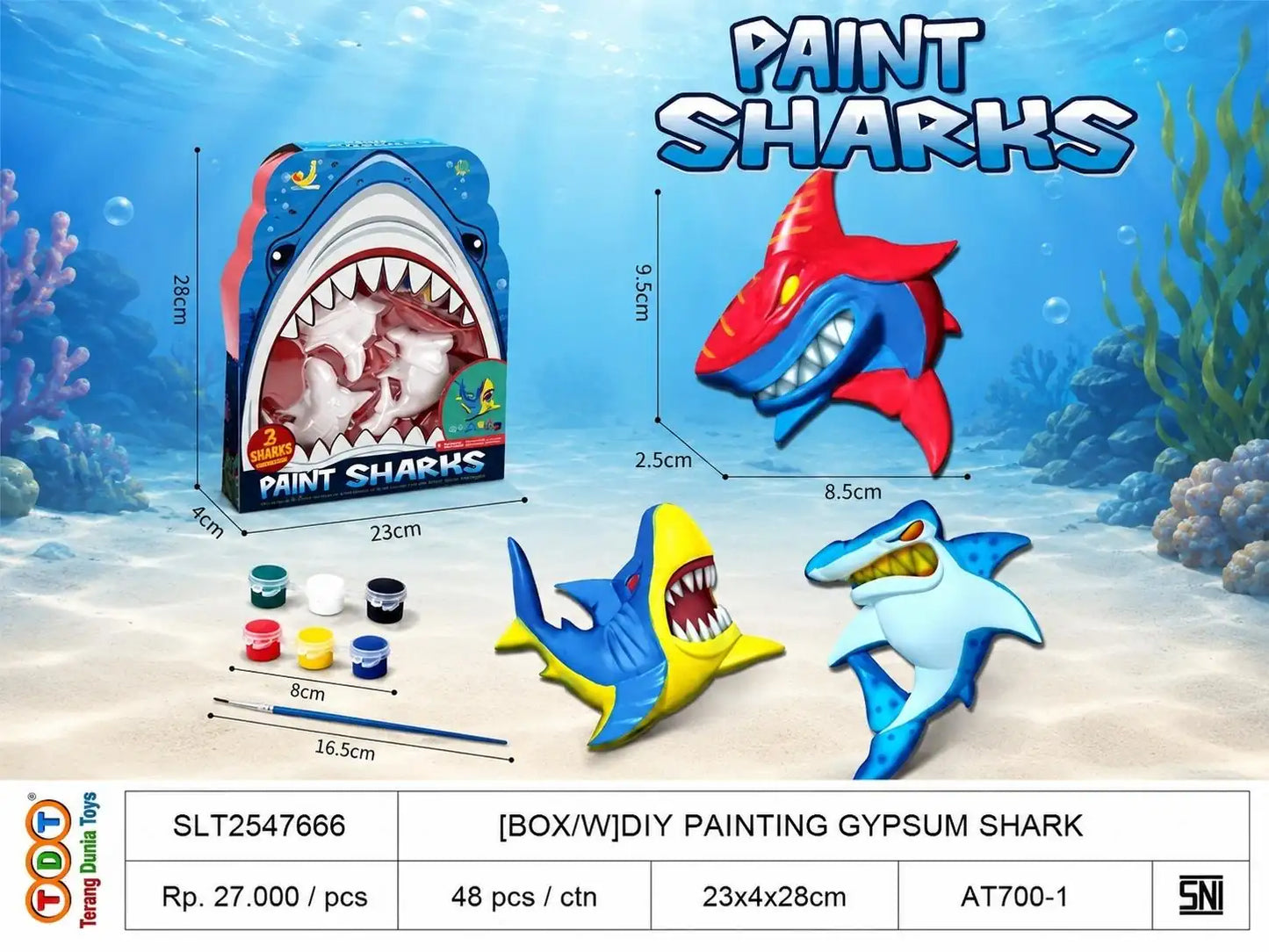 [BOX/W]DIY PAINTING GYPSUM SHARK