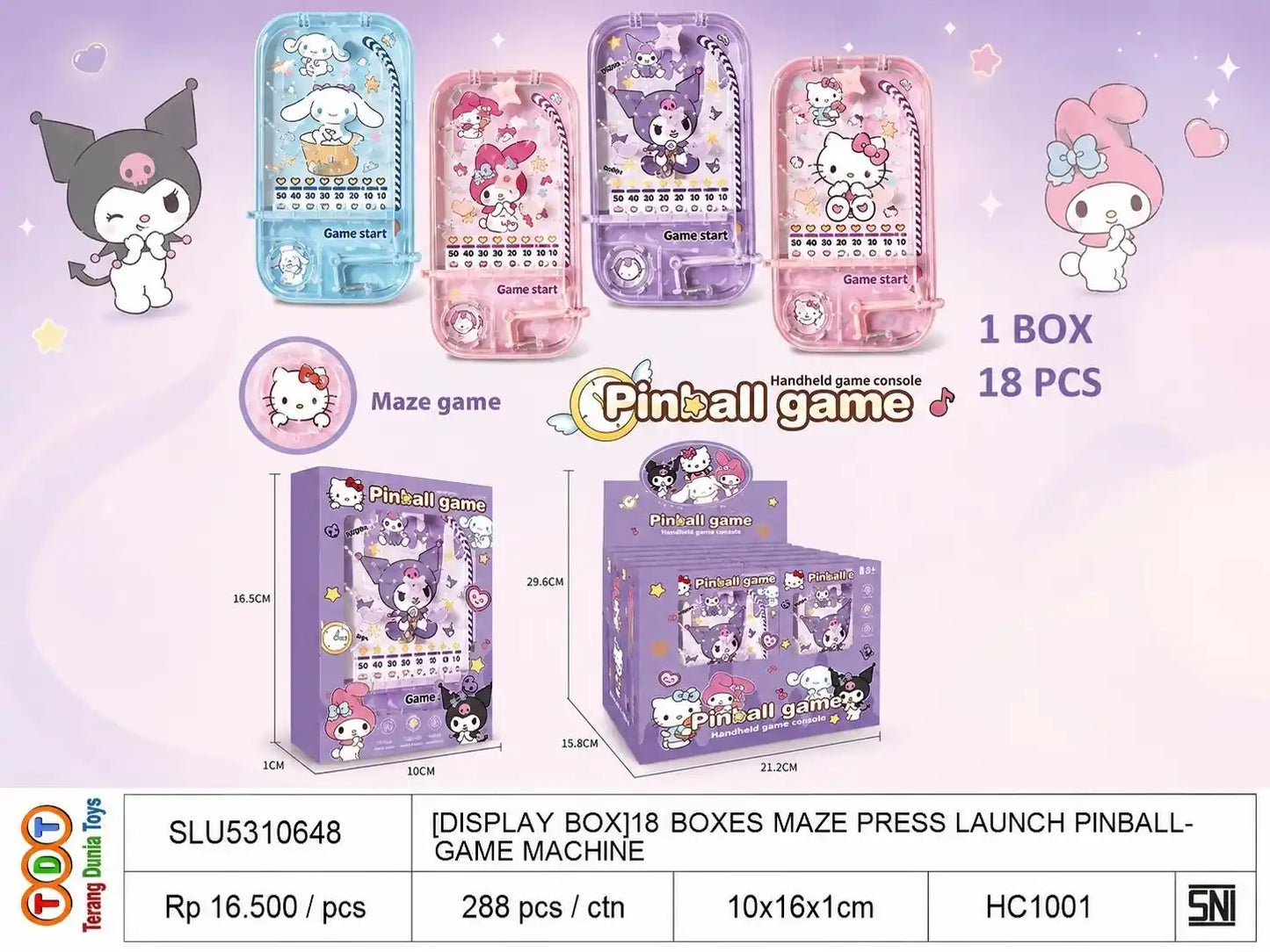 [DISPLAY BOX]18 BOXES MAZE PRESS LAUNCH PINBALL GAME MACHINE