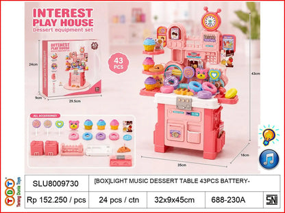 [BOX]LIGHT MUSIC DESSERT TABLE 43PCS WITH BATTERY