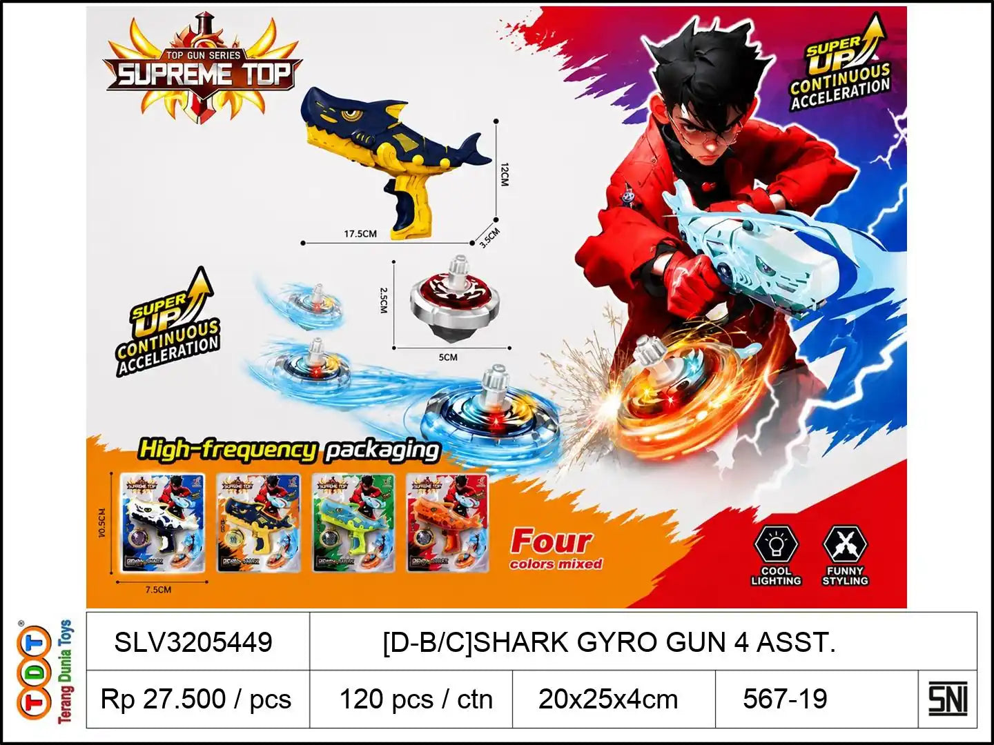 [D-B/C]SHARK GYRO GUN 4 ASST.