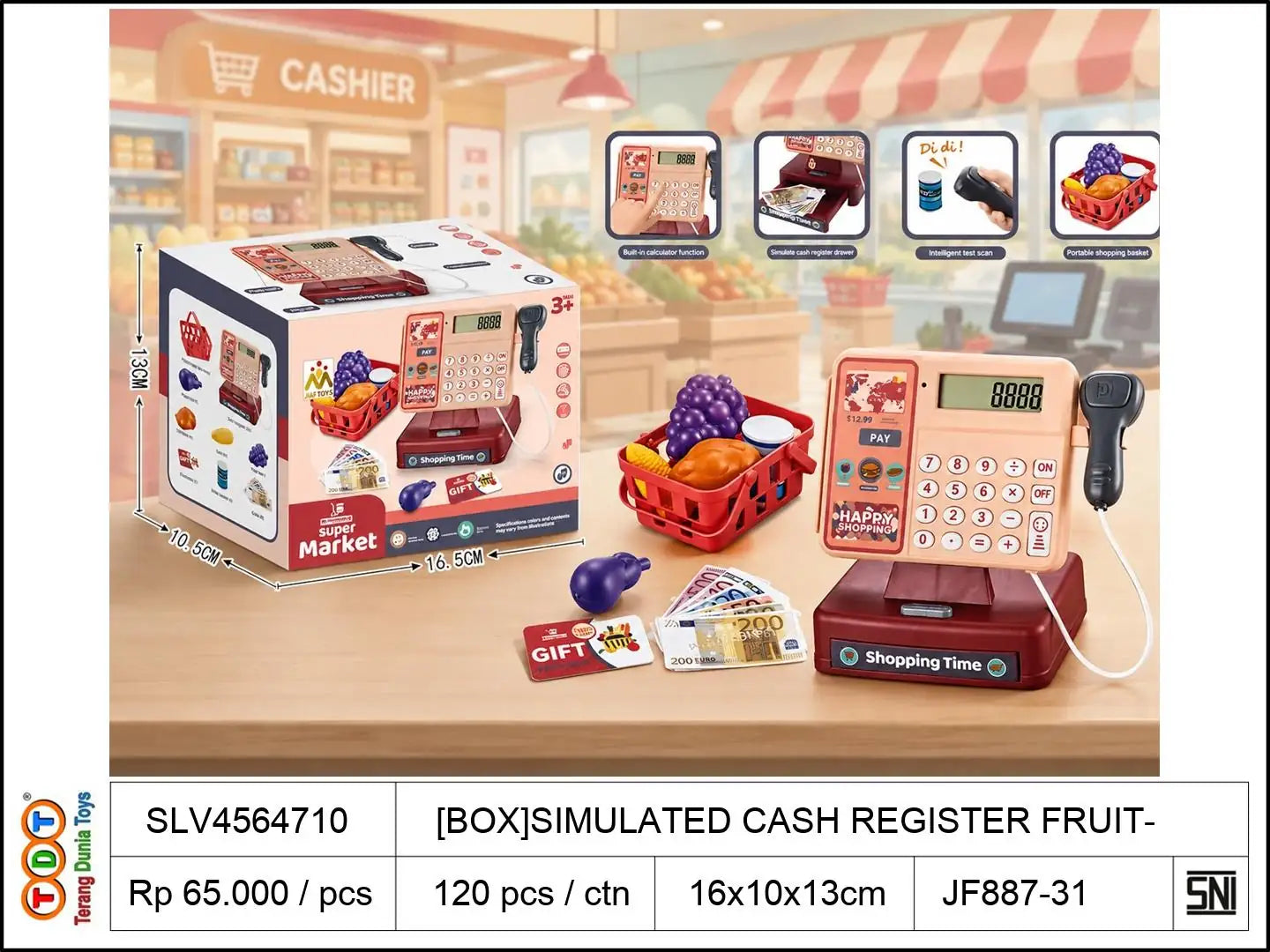 [BOX]SIMULATED CASH REGISTER WITH FRUIT