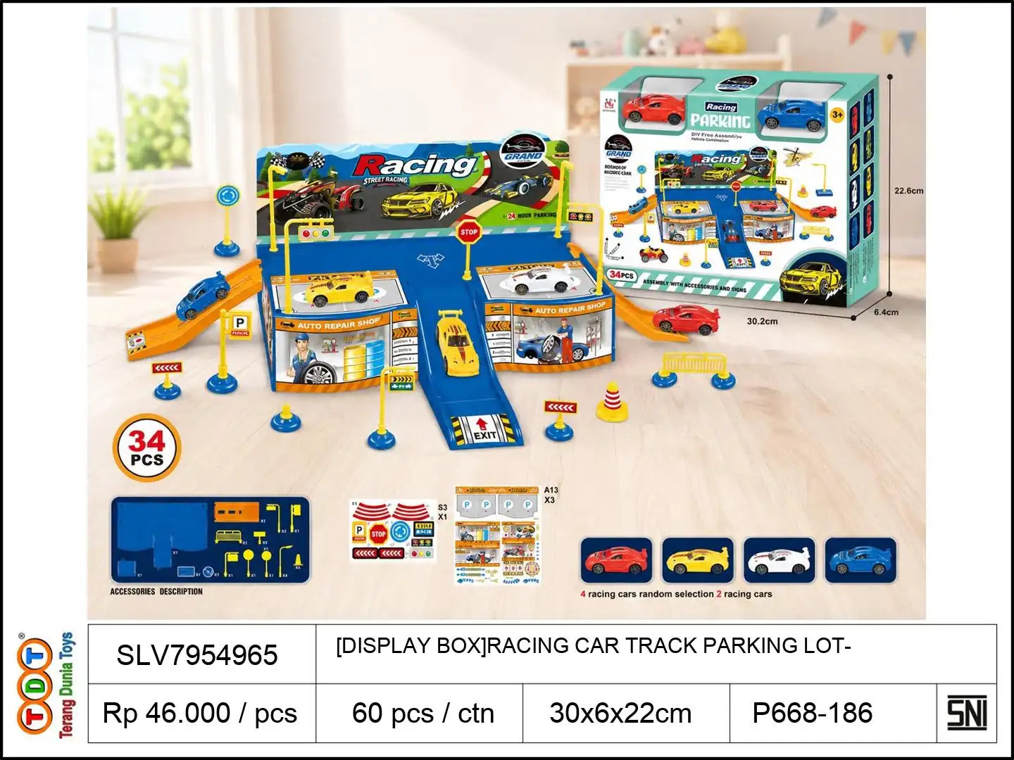 [DISPLAY BOX]RACING CAR TRACK PARKING LOT