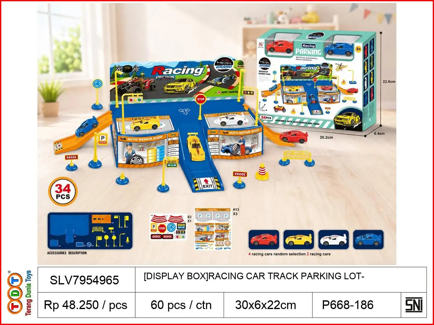 [DISPLAY BOX]RACING CAR TRACK PARKING LOT