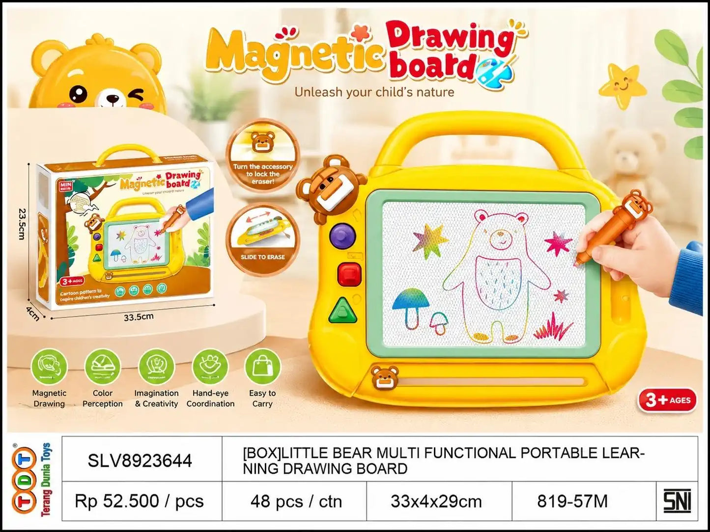 [BOX]LITTLE BEAR MULTI FUNCTIONAL PORTABLE LEARNING DRAWING BOARD