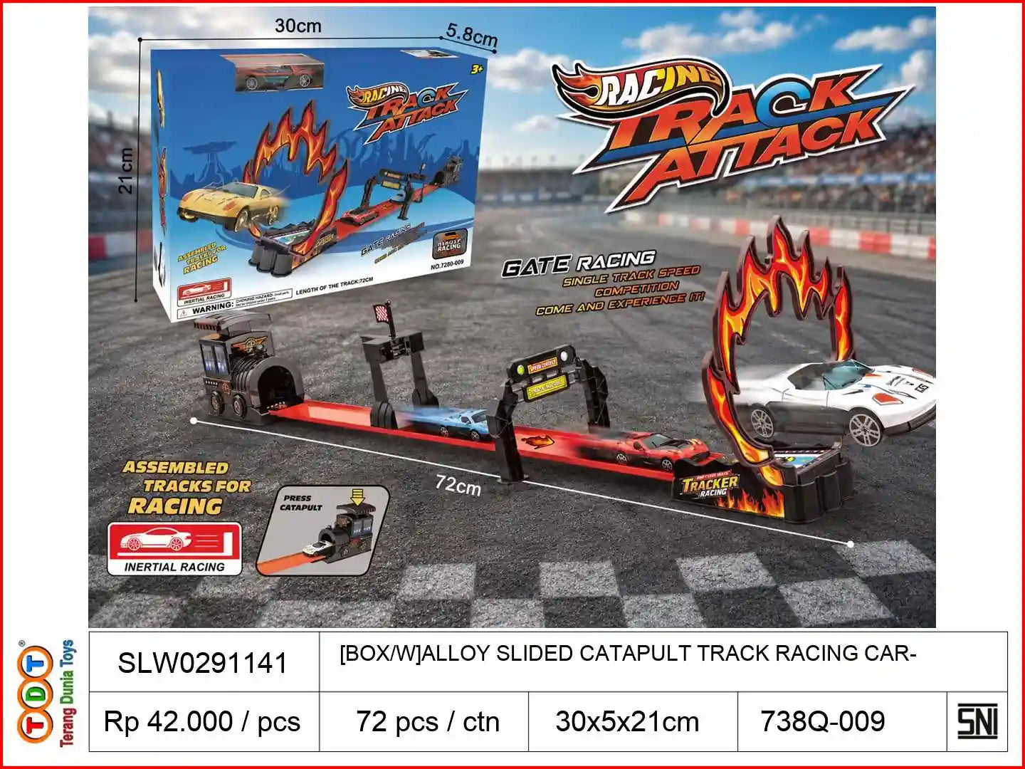 [BOX/W]ALLOY SLIDED CATAPULT TRACK RACING CAR
