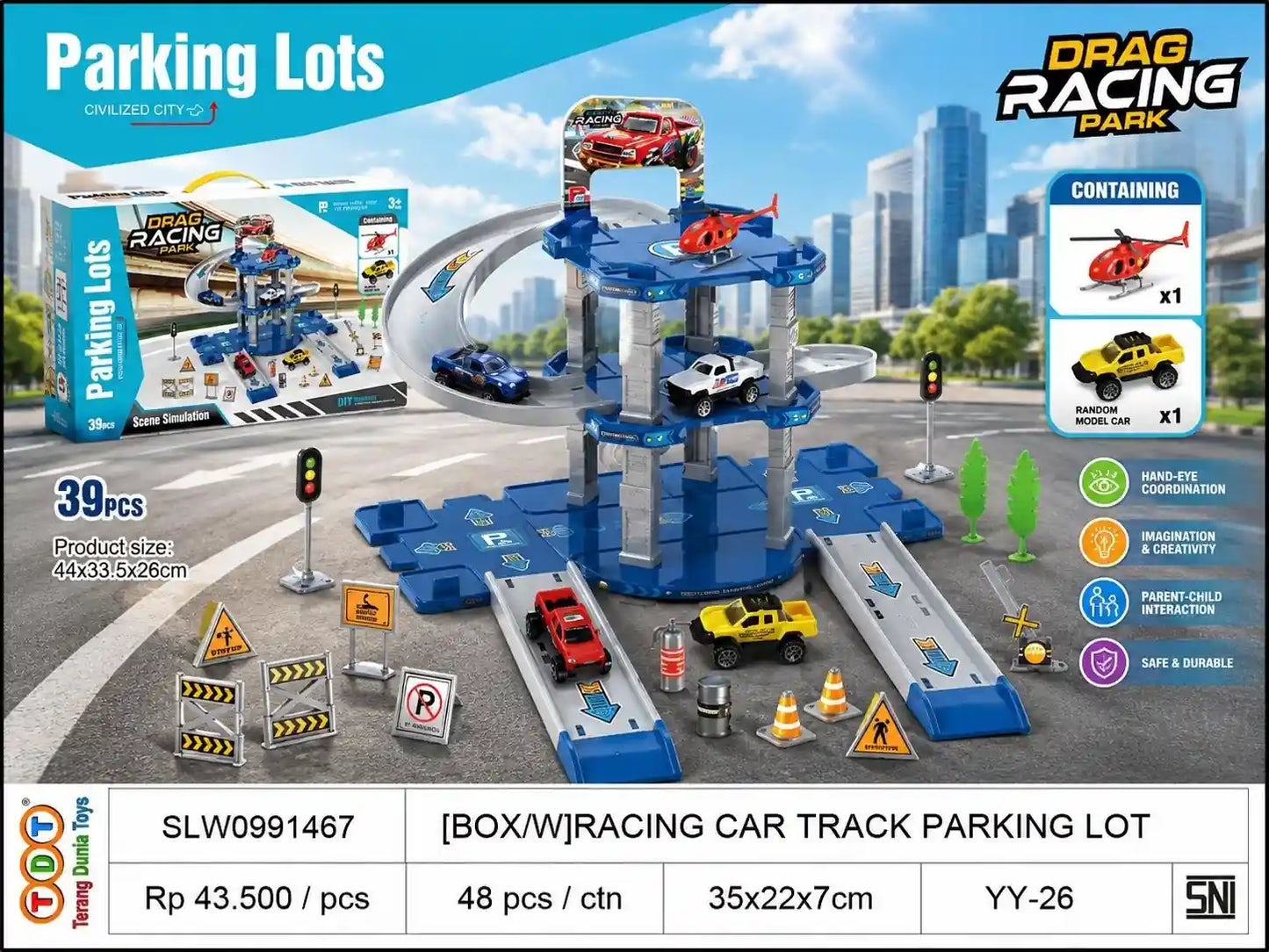 [BOX/W]RACING CAR TRACK PARKING LOT