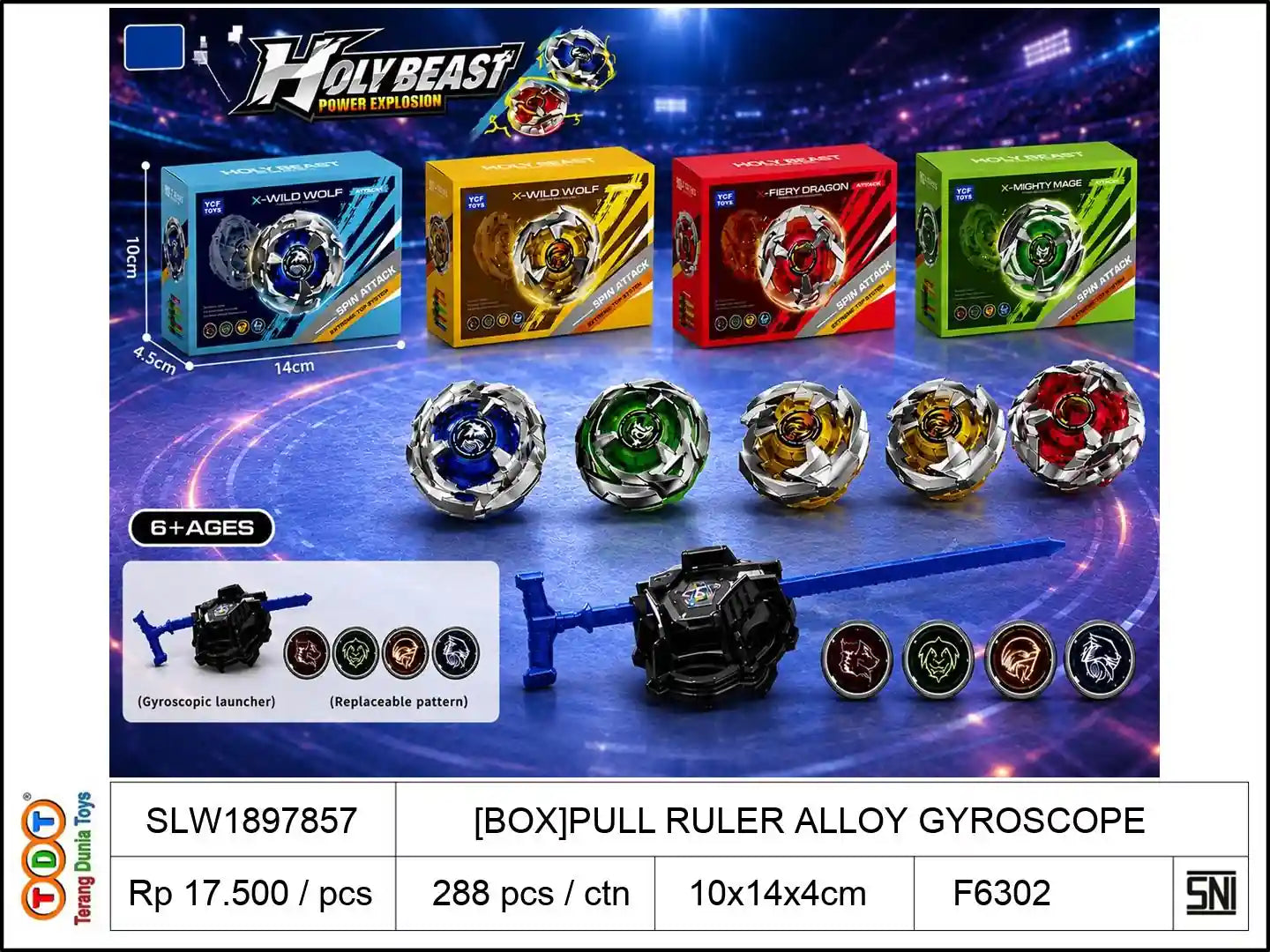[BOX]PULL RULER ALLOY GYROSCOPE