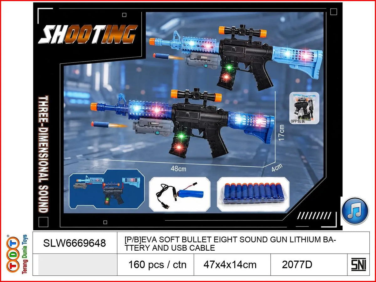 [P-B]EVA SOFT BULLET EIGHT SOUND GUN WITH LITHIUM BATTERY AND USB CABLE

TAGS : PISTOL MAINAN  TEMBAKAN SOFT EVA BULLET GUN NERF BLASTER PELURU BUSA SUCTION TEMPEL KACA
