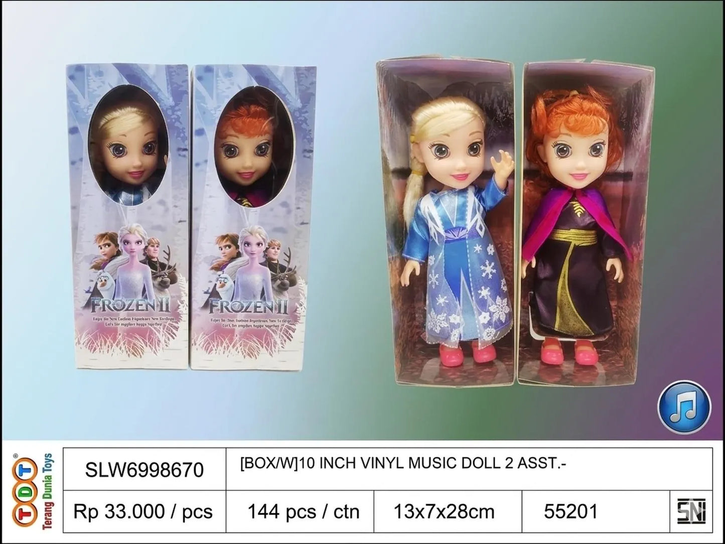 [BOX/W]1 INCH VINYL MUSIC DOLL 2 ASST.