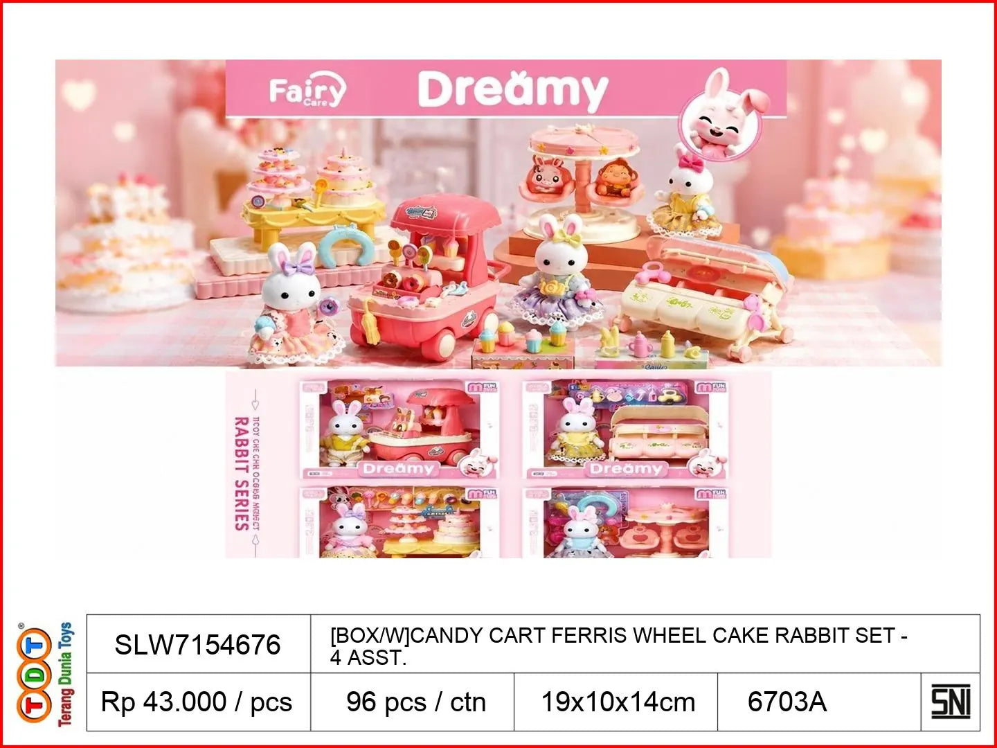 [BOX/W]CANDY CART FERRIS WHEEL CAKE RABBIT SET 4 ASST.
