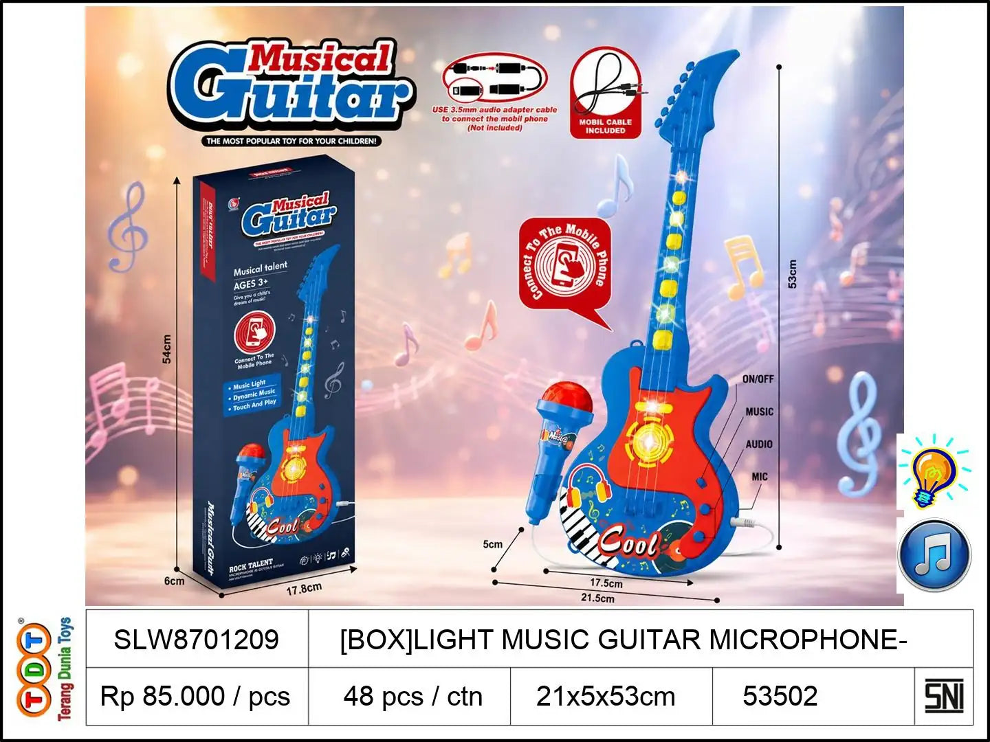 [BOX]LIGHT MUSIC GUITAR WITH MICROPHONE