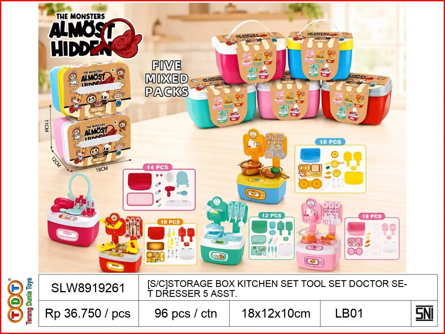 [S/C]STORAGE BOX KITCHEN SET TOOL SET DOCTOR SET DRESSER 5 ASST.