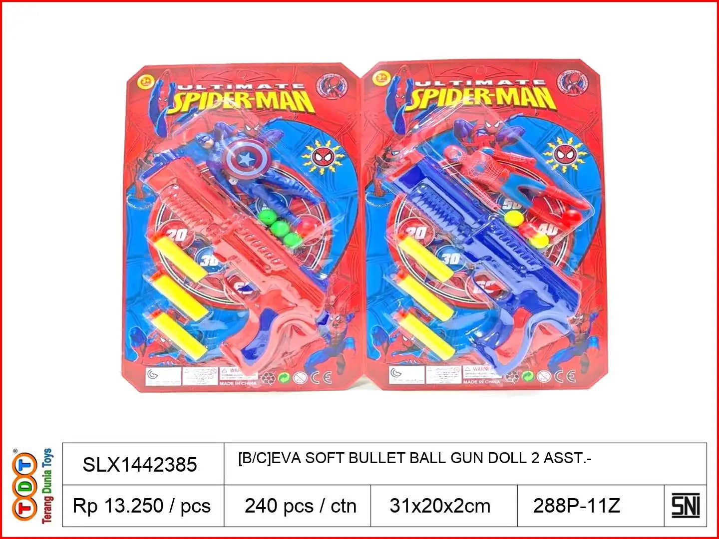 [B/C]EVA SOFT BULLET BALL GUN WITH DOLL 2 ASST.