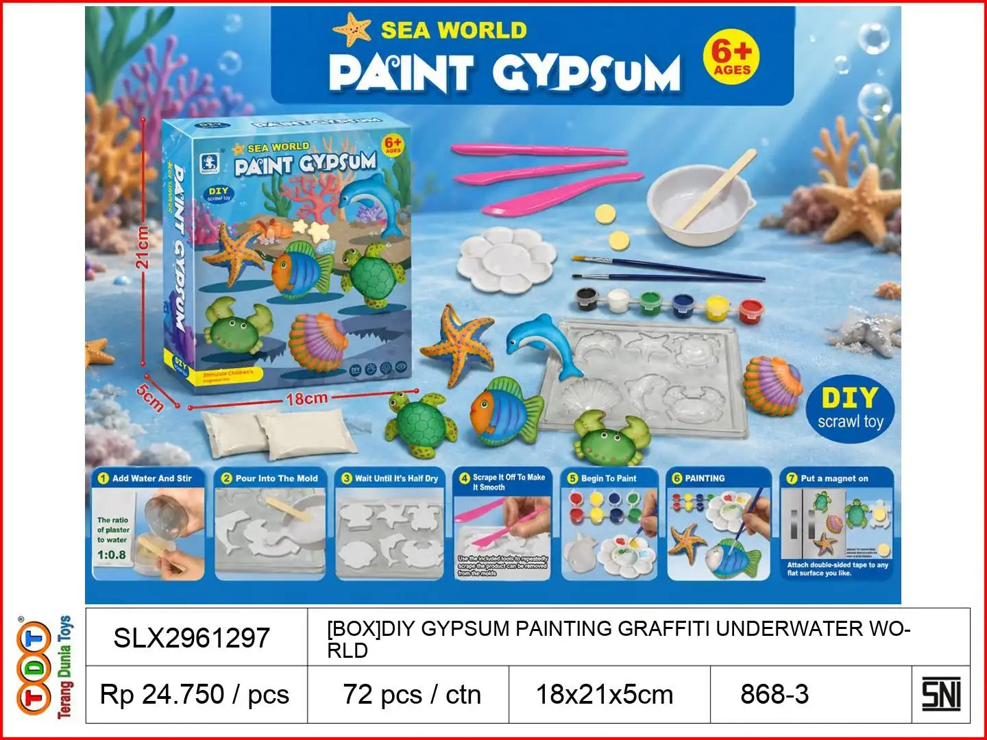 [BOX]DIY GYPSUM PAINTING GRAFFITI UNDERWATER WORLD