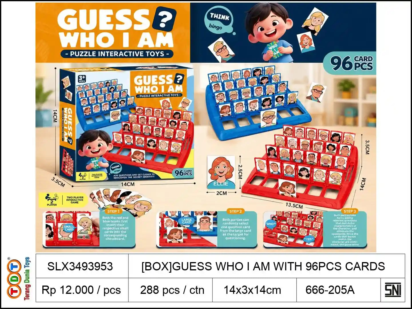 [BOX]GUESS WHO I AM WITH 96PCS CARDS