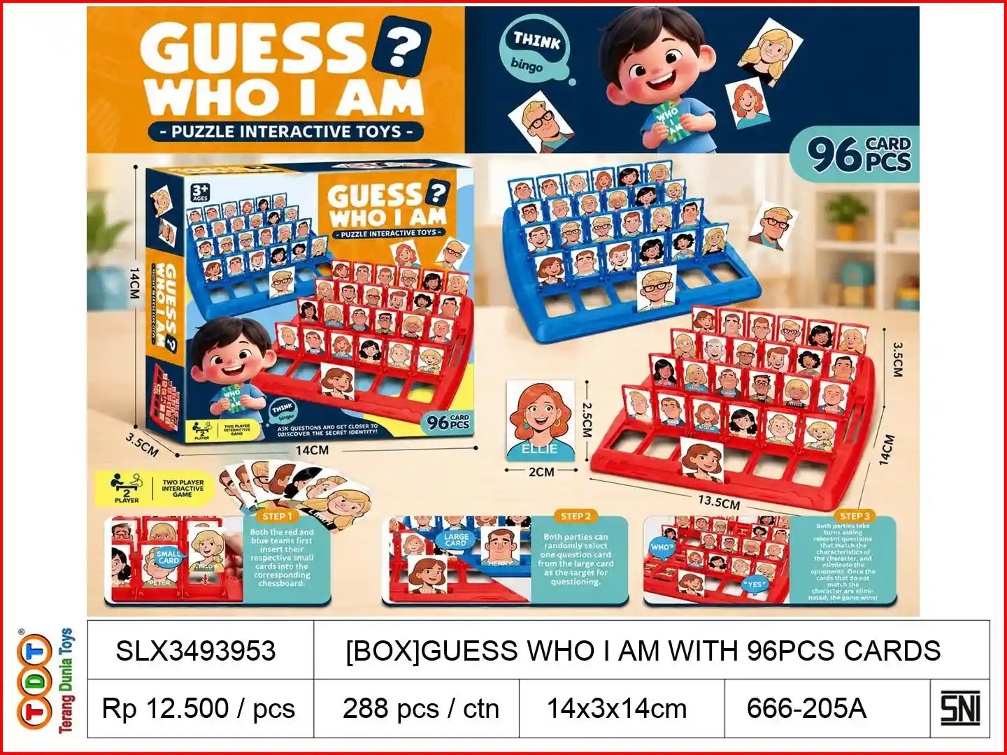 [BOX]GUESS WHO I AM WITH 96PCS CARDS