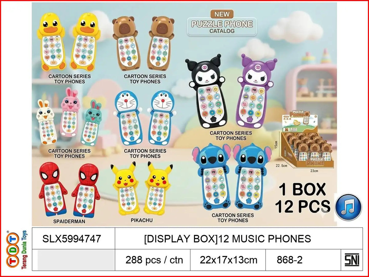 [DISPLAY BOX]12 MUSIC PHONES

TAGS : MAINAN EDUKATIF IPAD TABLET HANDPHONE PHONE HP HP-HPAN MUSIK MUSIC EDUKASI EDUKATIF ANGKA HURUF ALFABET SUARA LAGU BELAJAR PINTAR
