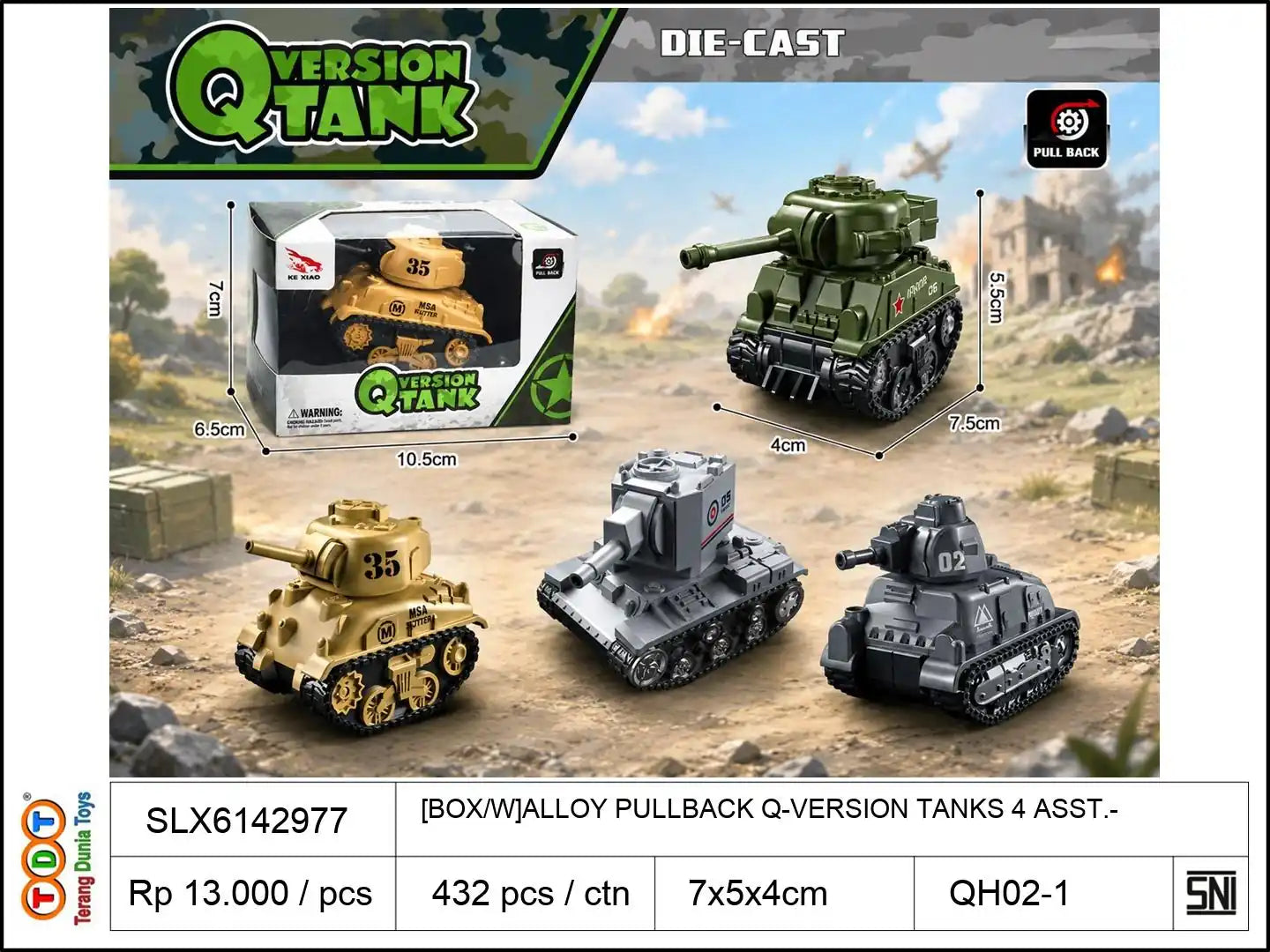 [BOX-W]ALLOY PULLBACK Q-VERSION TANKS 4 ASST.

TAGS: MOBIL DIECAST KOLEKSI METAL