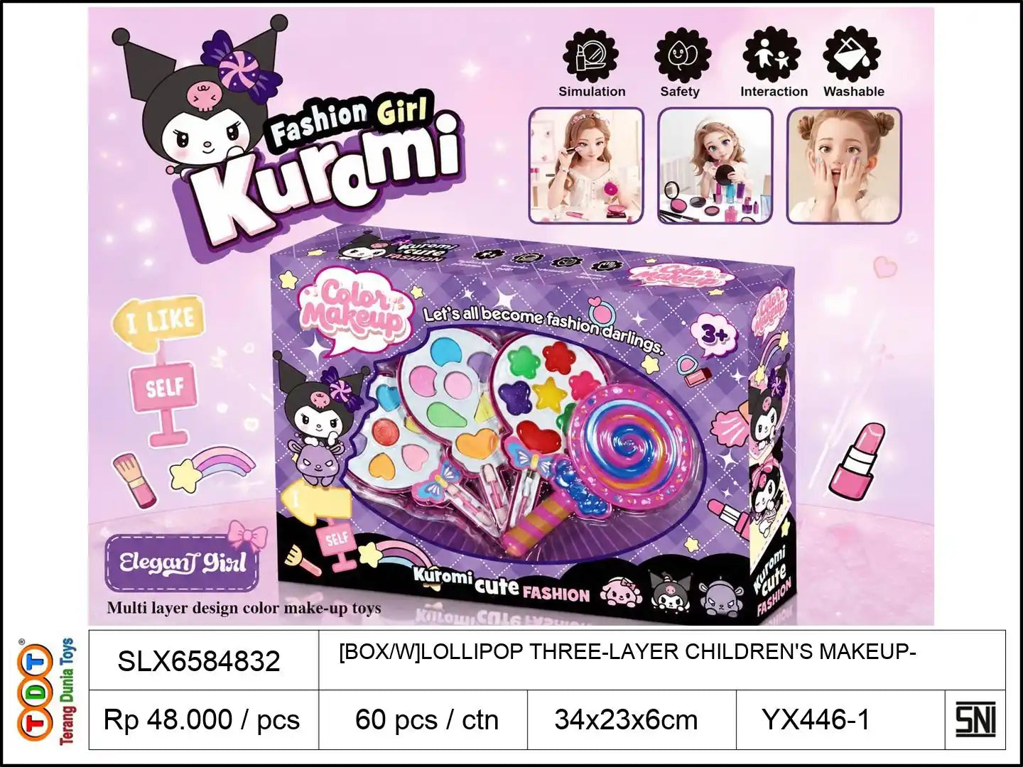 [BOX/W]LOLLIPOP THREE-LAYER CHILDREN'S MAKEUP