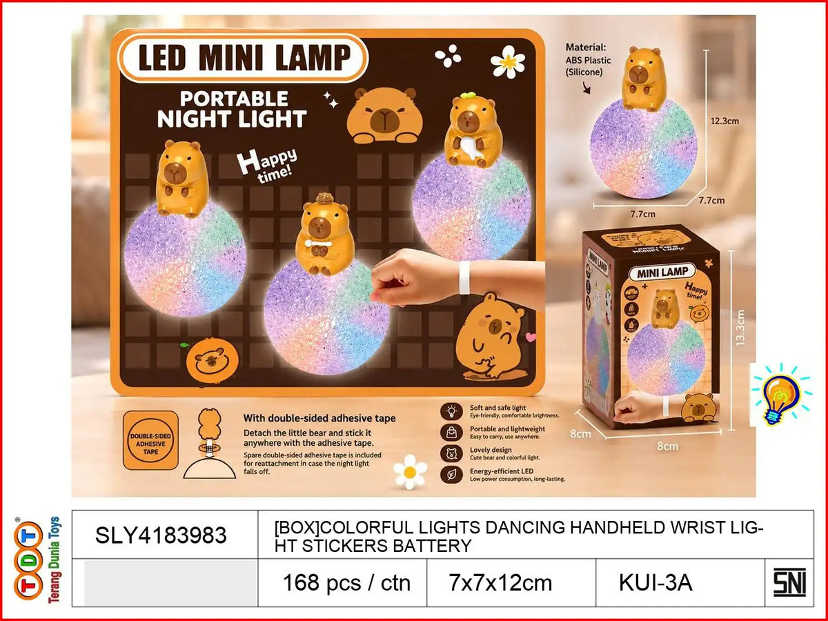 [BOX]COLORFUL LIGHTS DANCING HANDHELD WRIST LIGHT WITH STICKERS BATTERY

TAGS : DANCING TOY DANCE HEWAN BINATANG ANIMAL BERJALAN JALAN BERGERAK MENARI JOGET LAMPU LED MUSIK SUARA BATERAI BATRE OTOMATIS BO