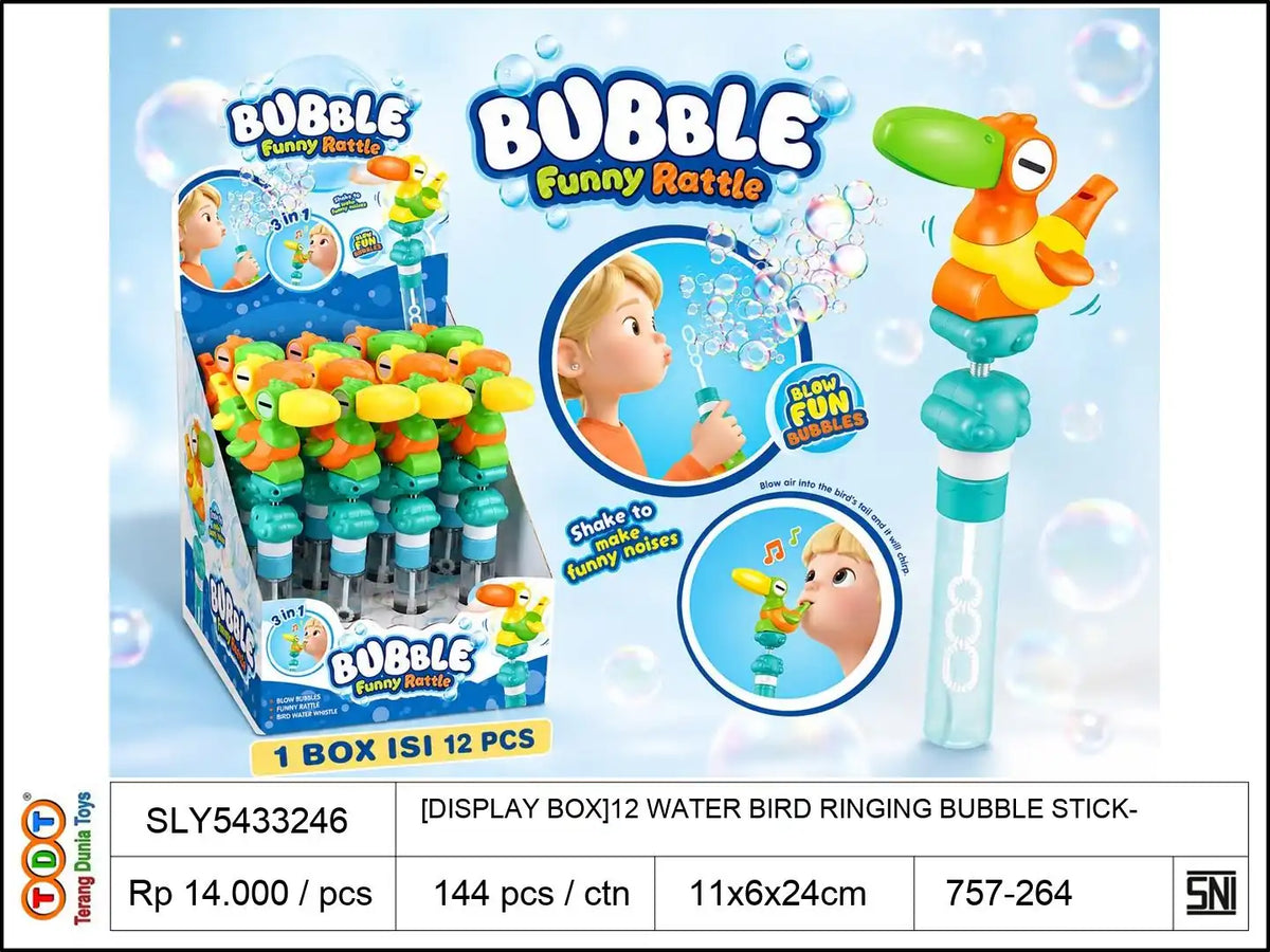 [DISPLAY BOX]12 WATER BIRD RINGING BUBBLE STICK
