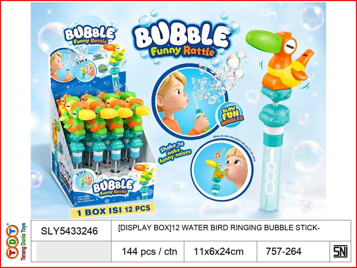 [DISPLAY BOX]12 WATER BIRD RINGING BUBBLE STICK

TAGS : PISTOL MAINAN  BUBBLE STICK TONGKAT SABUN GELEMBUNG BUIH TIUP MANUAL STIK CAIRAN REFILL MURAH OUTDOOR PESTA