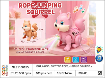 LIGHT, MUSIC, ELECTRIC ROPE, JUMPING SQUIRREL