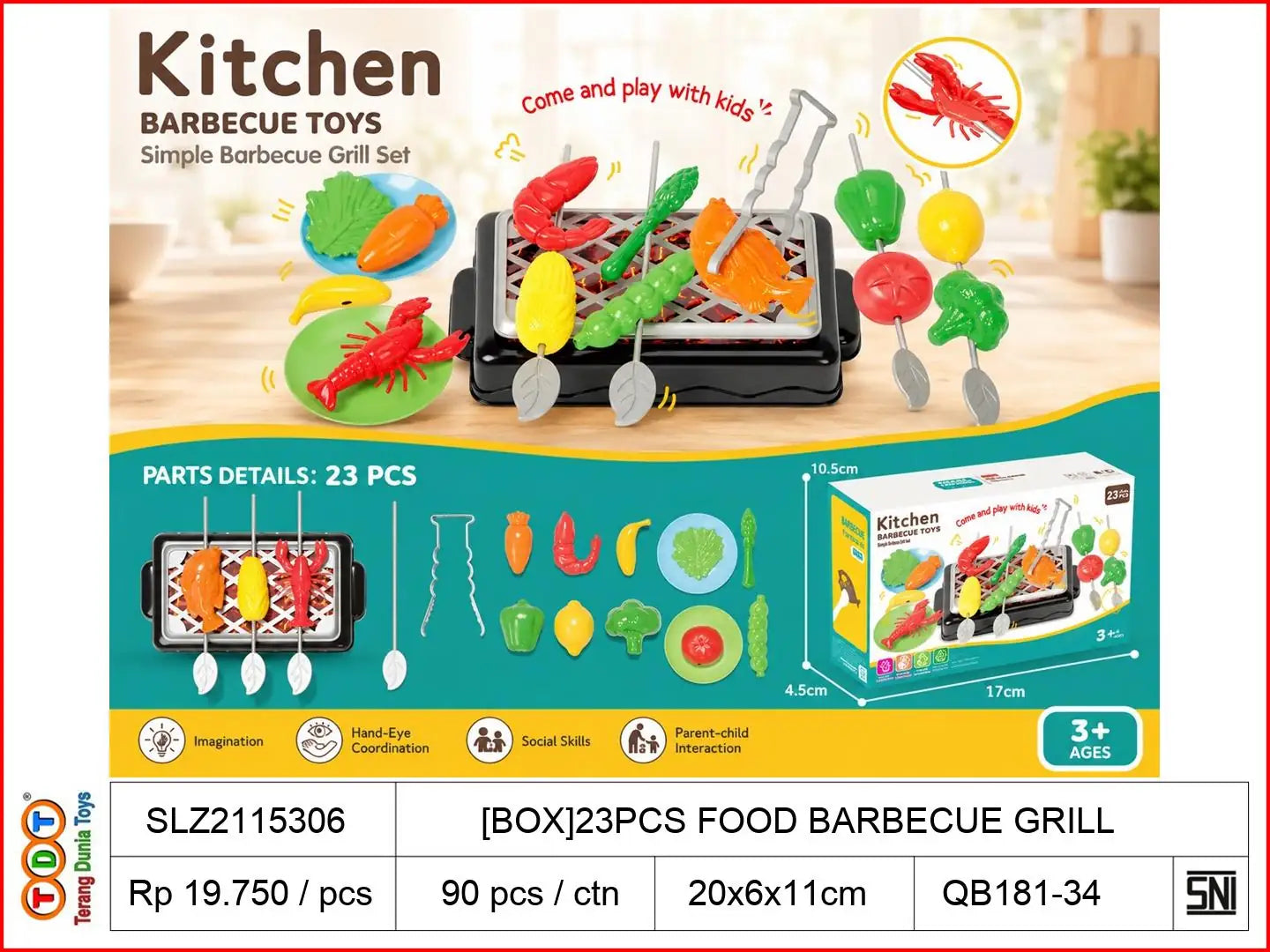 [BOX]23PCS FOOD BARBECUE GRILL