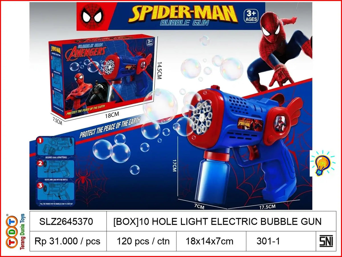 [BOX]10 HOLE LIGHT ELECTRIC BUBBLE GUN