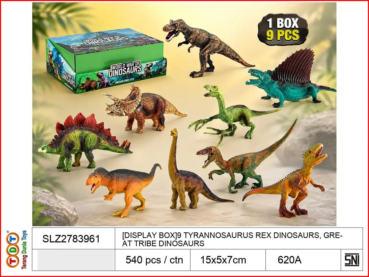 [DISPLAY BOX]9 TYRANNOSAURUS REX DINOSAURS, GREAT TRIBE DINOSAURS

TAGS : FIGUR HEWAN BINATANG DINOSAURUS DINO JURASSIC FOSIL NAGA FIGUR FIGURE MINIATUR PAJANGAN PATUNG KOLEKSI EDUKASI