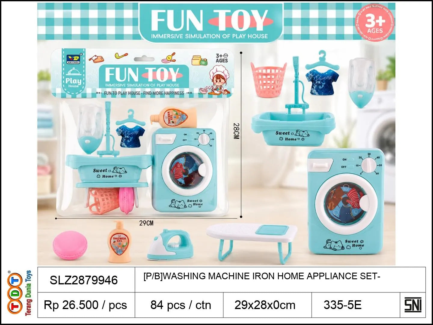 [P/B]WASHING MACHINE IRON HOME APPLIANCE SET