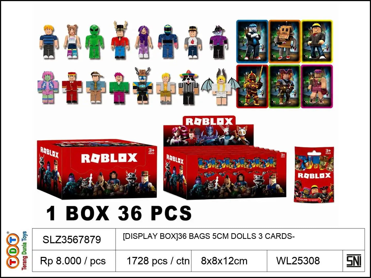 [DISPLAY BOX]36 BAGS 5CM DOLLS WITH 3 CARDS