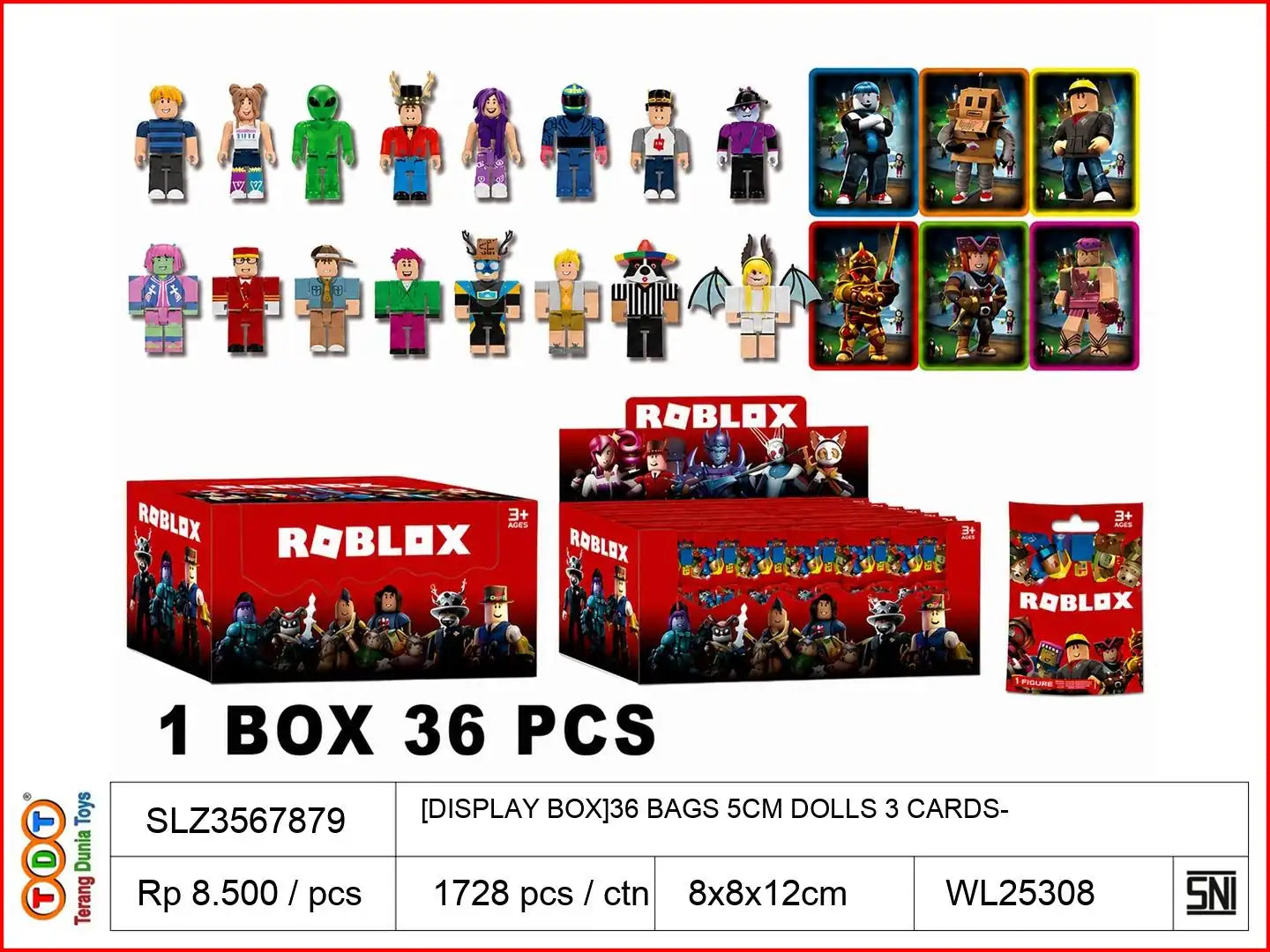 [DISPLAY BOX]36 BAGS 5CM DOLLS WITH 3 CARDS