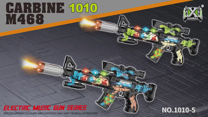 SPRAY PAINT ELECTRIC GUN WITH SOLDIERS, LIGHTS, GUNSHOTS, ACTIONS