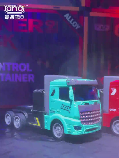 FLAT HEAD 1:48 FOUR-WAY LIGHT REMOTE CONTROL SINGLE-LAYER SANITATION TRANSPORT VEHICLE (WITH 1 SANITATION VEHICLE)