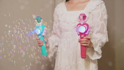 MAGIC WAND 10-HOLE BUBBLE AUTOMATIC BUBBLE GUN WITH LIGHT ELECTRIC BUBBLE STICK POROUS BUBBLE STICK CARTOON BUBBLE STICK BUBBLE MUSIC